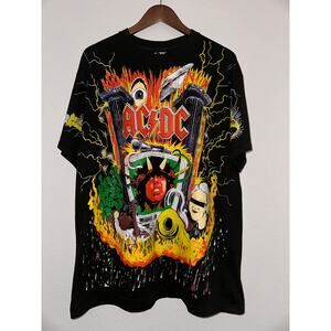 ACDC All Over Print Vintage Reprint Single Stitch T-shirt Giant